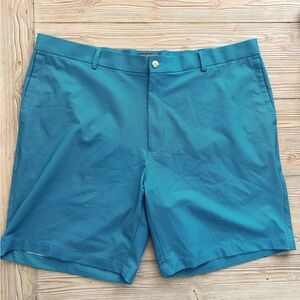Peter Millar Crown Sport Men’s Golf Shorts Size 40 Teal Performance Stretch